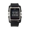 MetaWatch M1 Core Smartwatch (Black/Stainless Steel, Black Rubber Strap)