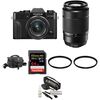 FUJIFILM X-T30 Mirrorless Digital Camera with 15-45mm and 50-230mm Lenses and Accessories Kit (Black/Black)