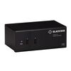 Black Box KVM Switch - 2-Port, Dual-Monitor, HDMI 2.0, 4K 60Hz, USB 3.0 Hub, Audio