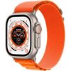 Apple Watch Ultra (GPS + Cellular) 49mm Titanium Case with Orange Alpine Loop - Large - Titanium