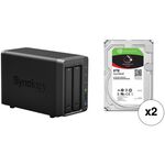 Synology DiskStation 16TB DS718+ 2-Bay NAS Enclosure Kit with Seagate NAS Drives (2 x 8TB)