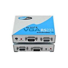 Gefen VGARS232-141 VGA Video & RS232 Serial Extender, Sender With Receiver - Transfers Signals Over Network Cables