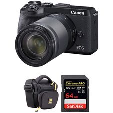 Top ponuda Canon EOS M6 Mark II Mirrorless Digital Camera with 18-150mm Lens, EVF-DC2 Viewfinder, and Accessories Kit (Black) - LaptopPlaza uvoz i distribucija laptopova, projektora i druge IT opreme