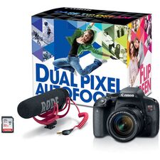 Canon EOS Rebel T7i DSLR Camera with 18-55mm Lens Video Creator Kit