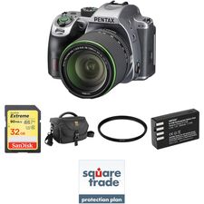 Pentax K-70 DSLR Camera with 18-135mm Lens Deluxe Kit (Silver)