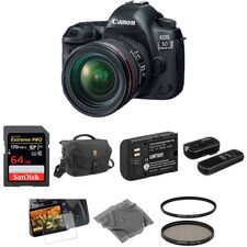 Canon EOS 5D Mark IV DSLR Camera with 24-70mm f/4L Lens Basic Kit