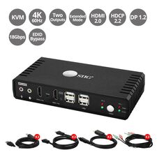 Top ponuda Siig 2-Port HDMI 2.0 Dual-Head Console KVM Switch with USB 2.0 - LaptopPlaza uvoz i distribucija laptopova, projektora i druge IT opreme