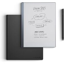 reMarkable Essentials Bundle – Black | reMarkable 2 Paper Tablet | Includes 10.3” reMarkable Tablet, Marker Plus Pen with Eraser, Book Folio Cover in Black Leather, and Free Connect Trial