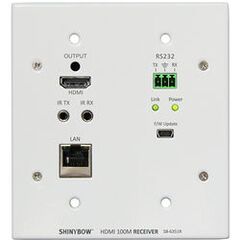 Shinybow SB-6351R HDBaseT Wall Plate Receiver with PoH Support (White)