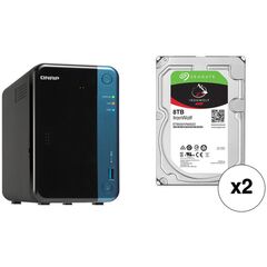 QNAP TS-253Be 16TB 2-Bay NAS Enclosure Kit with Seagate NAS Drives (2 x 8TB)