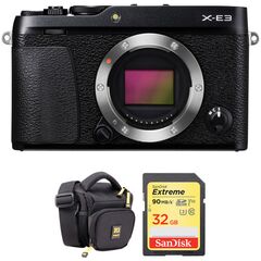 FUJIFILM X-E3 Mirrorless Digital Camera with Accessories Kit (Body Only, Black)