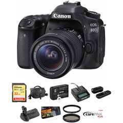 Canon EOS 80D DSLR Camera with 18-55mm Lens Deluxe Kit