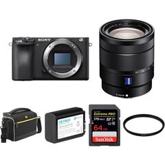 Sony Alpha a6500 Mirrorless Digital Camera with 16-70mm Lens and Free Accessory Kit