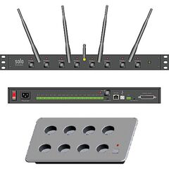 Revolabs Solo Executive 8-Channel Wireless Bundle System without Microphones (3-Year Gold revoCARE)