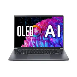 Acer - Swift X 14 AI Ready Laptop – 14.5" OLED – Intel Core Ultra 7 – 16GB RAM - NVIDIA GeForce RTX 4060 – 1TB SSD - Steel Gray