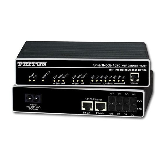 Patton Sn4528 4-Fxs 4-Fxo Gateway Router Sn4528/4Js4Jo/Eui