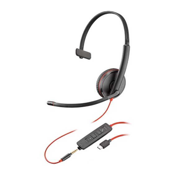 Plantronics Blackwire 3215 USB Type-C Corded Monaural UC Headset