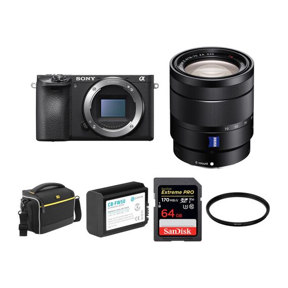 Sony Alpha a6500 Mirrorless Digital Camera with 16-70mm Lens and Free Accessory Kit