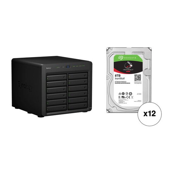 Synology DX1215 48TB 12-Bay NAS Expansion Unit Kit with Seagate NAS Drives (12 x 4TB)