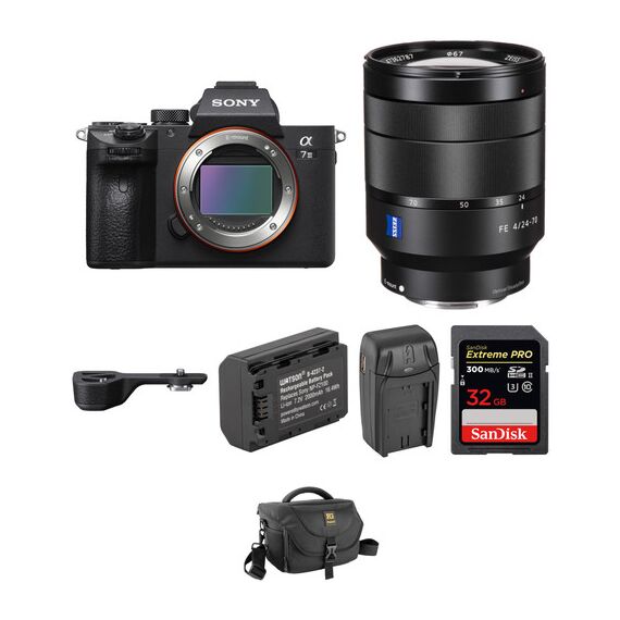 Sony Alpha a7 III Mirrorless Digital Camera with 24-70mm Lens and Grip Extension Kit