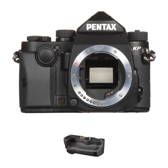 Pentax KP DSLR Camera Body with Battery Grip Kit (Black)