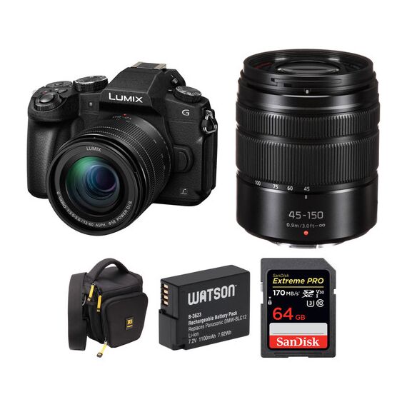 Panasonic Lumix DMC-G85 Mirrorless Micro Four Thirds Digital Camera with 12-60mm and 45-150mm Lenses Kit