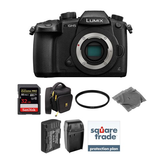 Panasonic Lumix DC-GH5 Mirrorless Micro Four Thirds Digital Camera Deluxe Kit