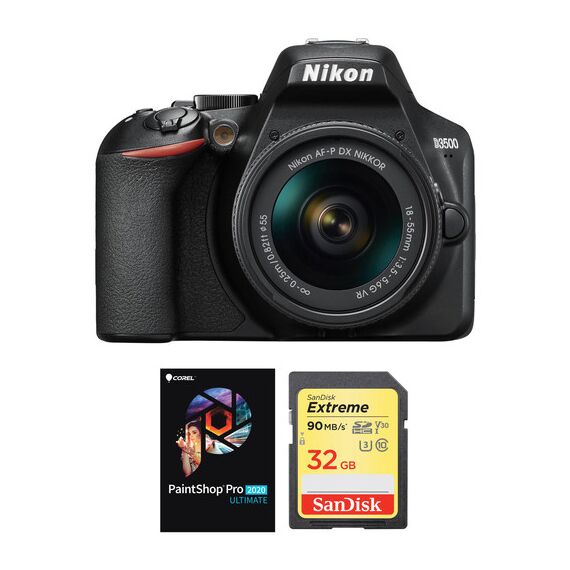 Nikon D3500 DSLR Camera with 18-55mm Lens and Accessories Kit