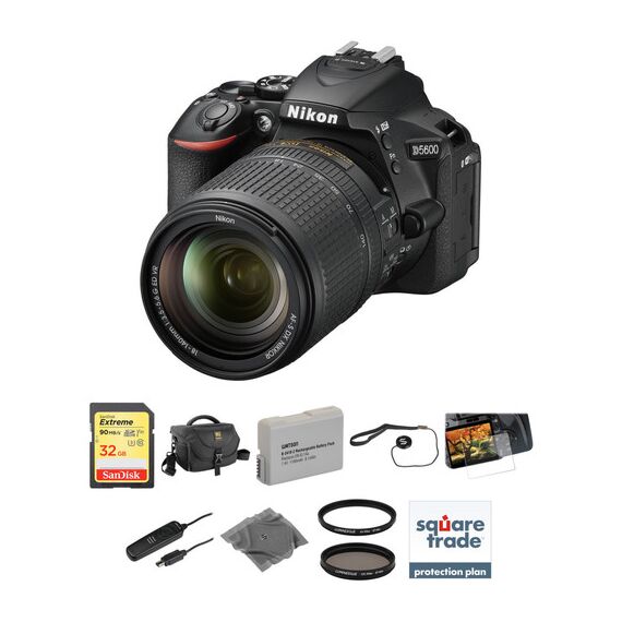 Nikon D5600 DSLR Camera with 18-140mm Lens Deluxe Kit