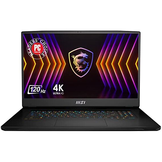 MSI TITAN GT77 17.3  inch UHD 120Hz Gaming Laptop Intel Core i7-12800HX RTX3080TI 32GBDDR5 1TB NVMe SSD Win11PRO