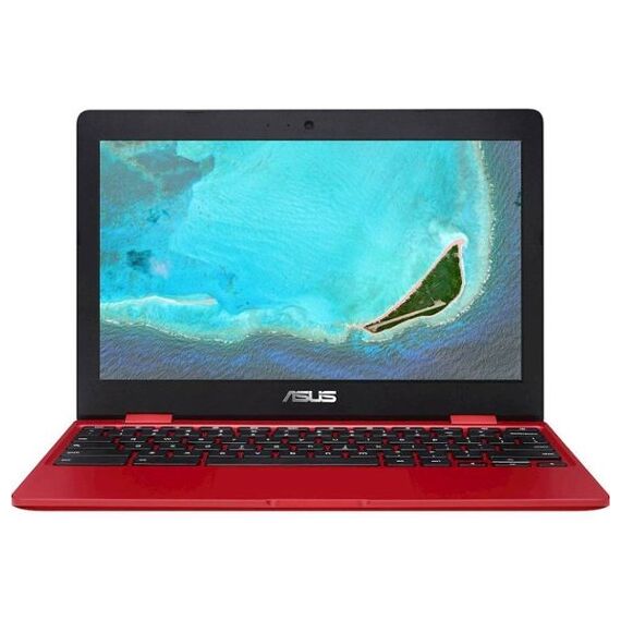 ASUS - 11.6" Chromebook - Intel Celeron - 4GB Memory - 32GB eMMC Flash Memory - Red