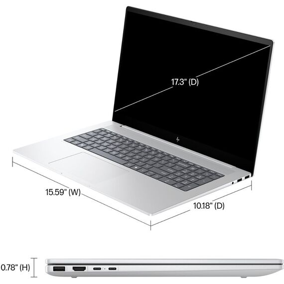 HP Envy 17.3" FHD Touch Glacier Silver  [ Intel Core Ultra 7 16GB RAM 1TB SSD ], 3 image