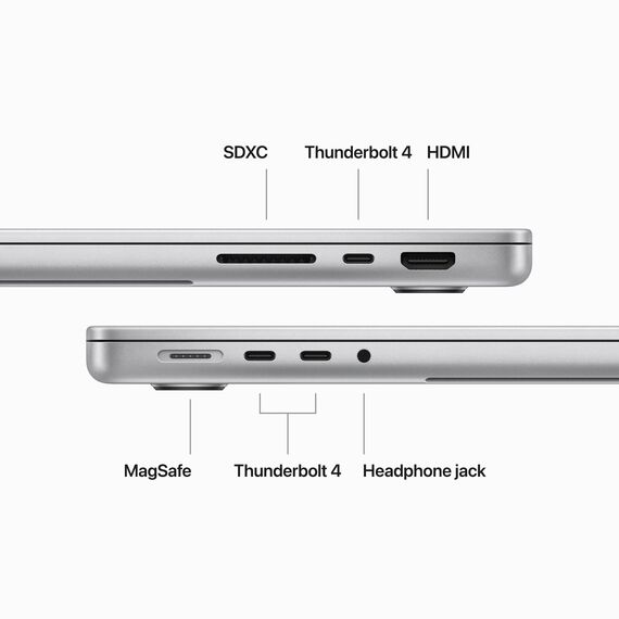 Top ponuda Apple 14" MacBook Pro 18GB 512GB (M3 Pro, Silver), 4 image - LaptopPlaza uvoz i distribucija laptopova, projektora i druge IT opreme