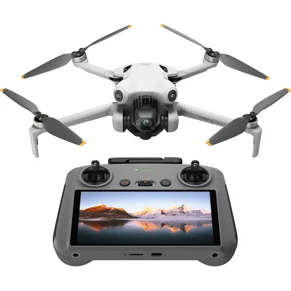 DJI - Mini 4 Pro Drone and RC 2 Remote Control with Built-in Screen - Gray