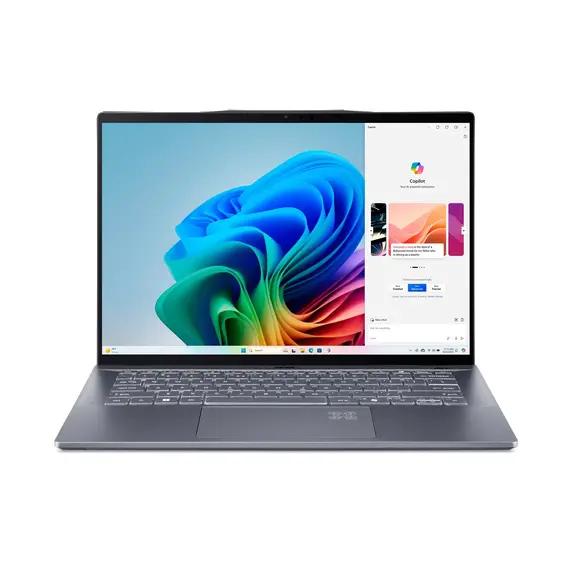 Acer - Swift 14 AI - Copilot+ PC - 14.5" 2.5K 120Hz Touch-Screen – Snapdragon X Elite – 16GB Memory – 1TB SSD - Steel Gray