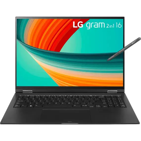 LG gram 16” 2in1 Laptop - Intel Evo 13th Gen Intel Core Processor i7 with 32GB RAM - 1TB NVMe SSD - Black - Black