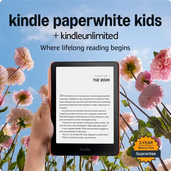 Top ponuda Amazon - Kindle Paperwhite Kids (16 GB) – larger 7" glare-free display – Kids read an average of 1+ hour per day with Kindle - 2024 - Starfish, 3 image - LaptopPlaza uvoz i distribucija laptopova, projektora i druge IT opreme