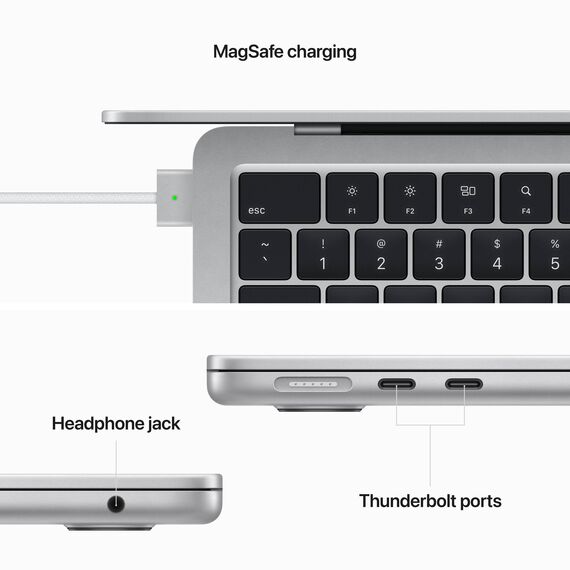 Apple 13" MacBook Air 16GB 256GB (M2, Silver), 5 image