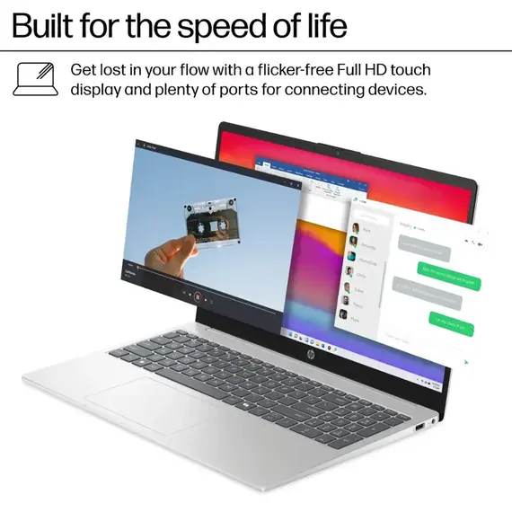 HP - 15.6" Full HD Touch-Screen Laptop - Intel Core i7 - 16GB Memory - 512GB SSD - Natural Silver, 3 image