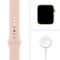 Apple Watch Series 6 (GPS + Cellular, 44mm, Gold Aluminum, Pink Sand Sport Band), 2 image